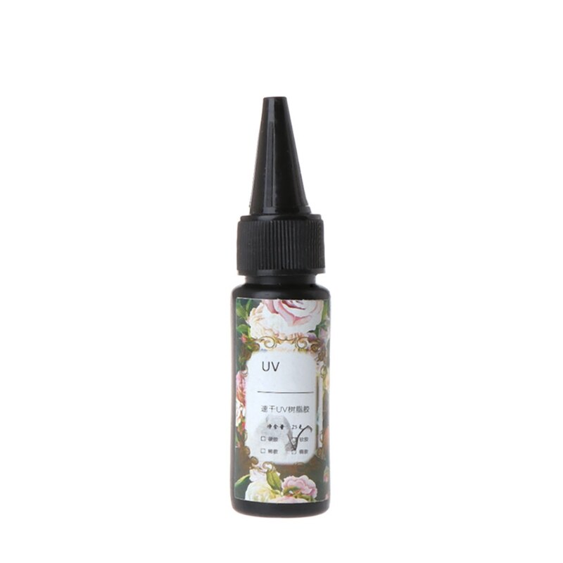 Resina epoxi UV, para hacer joyas, transparente, suave, rápido, solidificar artesanías, 50ml