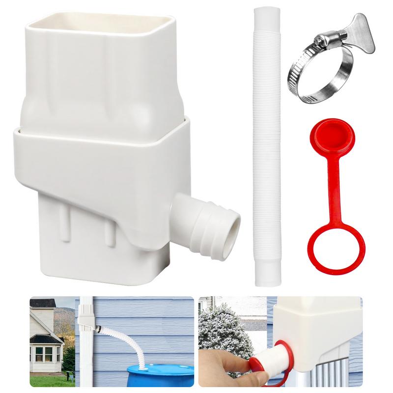 Silicone Plug Downspout Rain Water Collection Diverter Connector System Colander 2x3 In With Silicone Plug Accessory