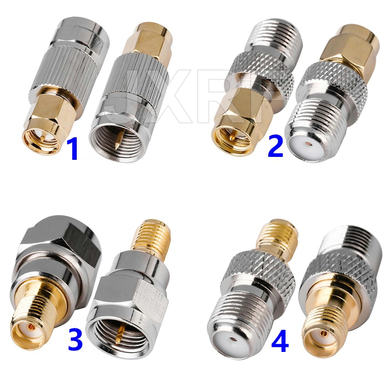 JXRF SMA BNC UHF To SMA SMB MCX MMCX BNC TNC UHF N F Type SO239 PL259 RF Coaxial coax Adapter Connector combination 4 piece: Blue