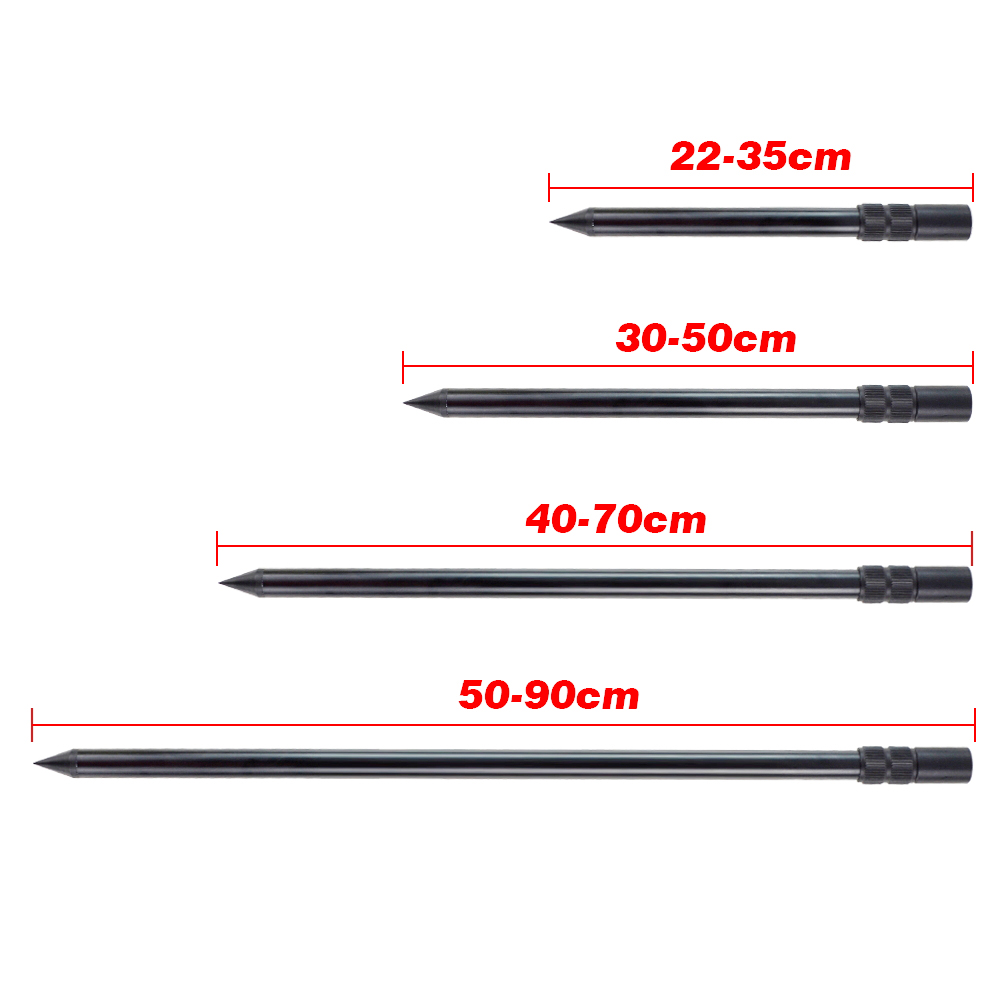 2pcs Carp Fishing Bank Sticks Aluminium Telescopic Banksticks Fishing Rod Pod Support Fishing Accessories
