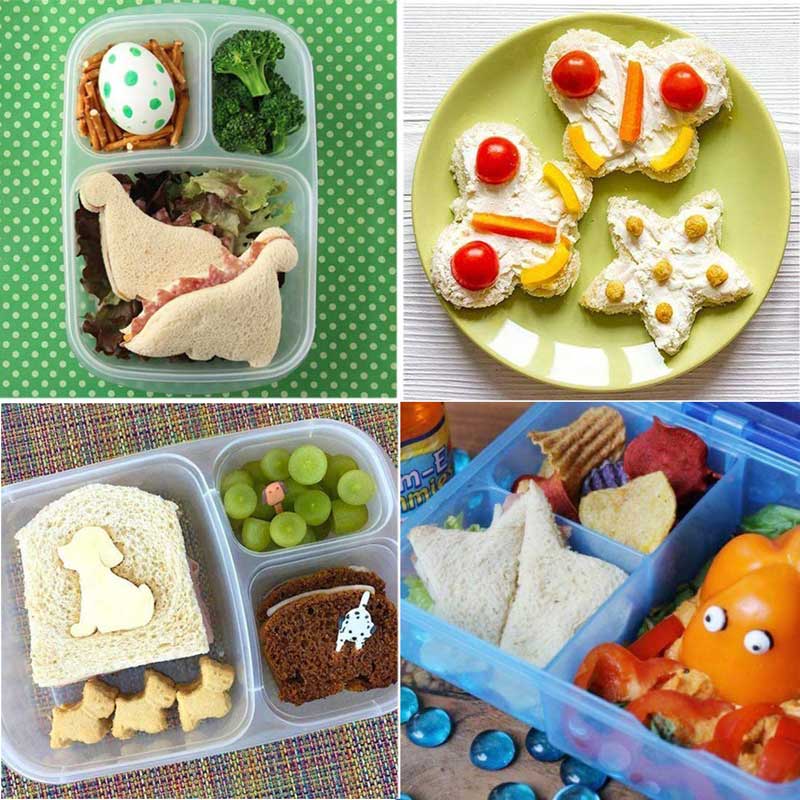 1Pcs Plastic Sandwich Cutter Home DIY Puzzle Shape Sandwich Bread Toast Mould Cutter Lunch Kitchen Baking Accessories