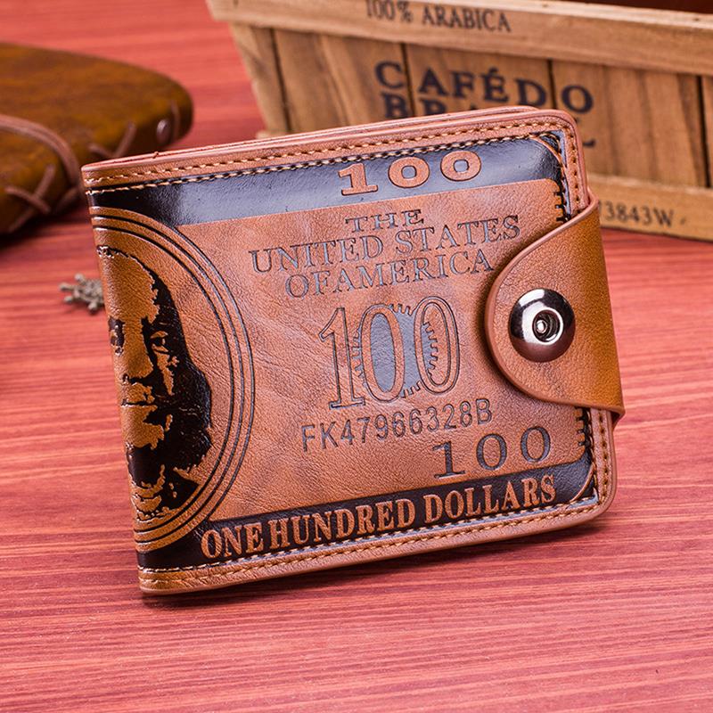 Leather Men Wallets Short Male Small Bag Business Purses Card Holder Classic Wallet For Men High: brown