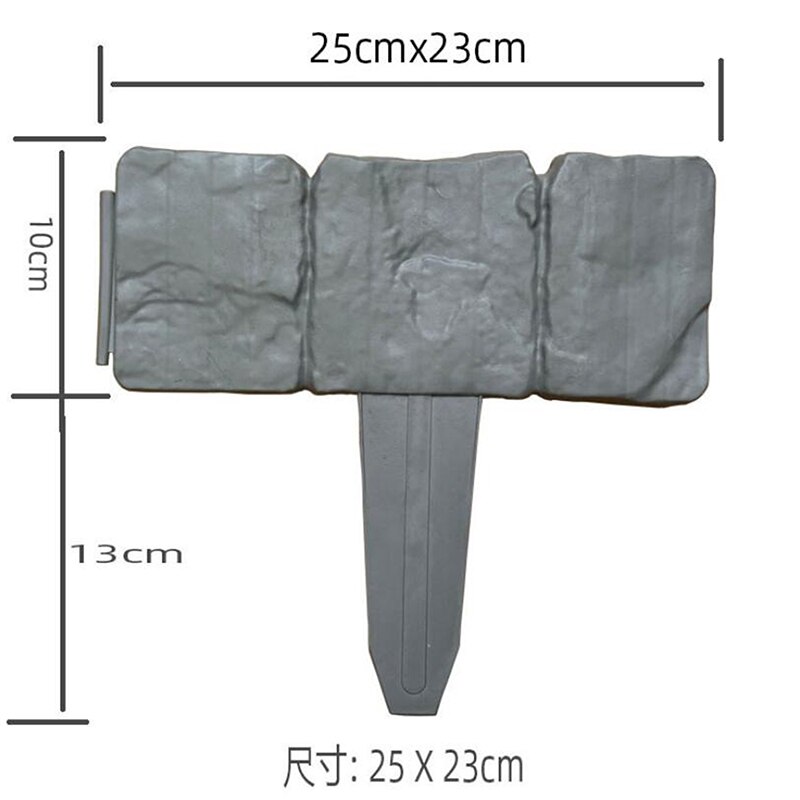 10Pcs Imitatie Steen Landschap Hek Tuin Plant Grens Rand Gazon Grens