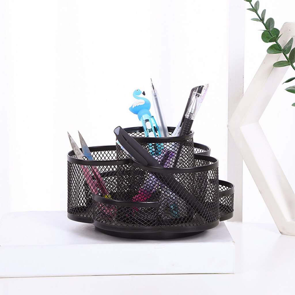 360 Degree Rotating Desk Organizer Workspace Organizer Large Capacity Pencil Box Stationery for Kids Children