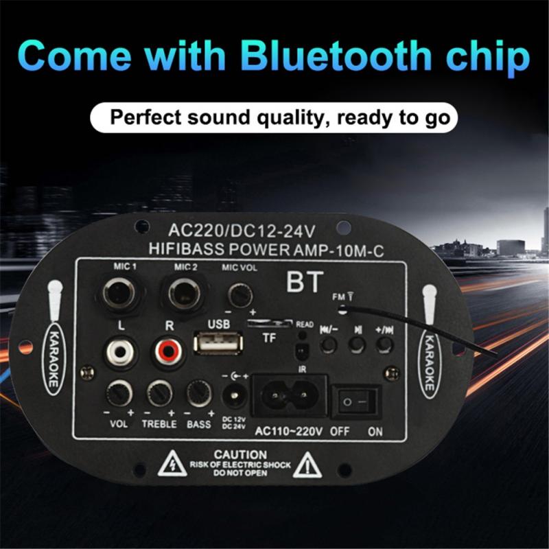 Mini Bluetooth HiFi Power Amplifiers Stereo Home Audio Digital Sound Amplifier With Treble Bass Motorcycle Accessories