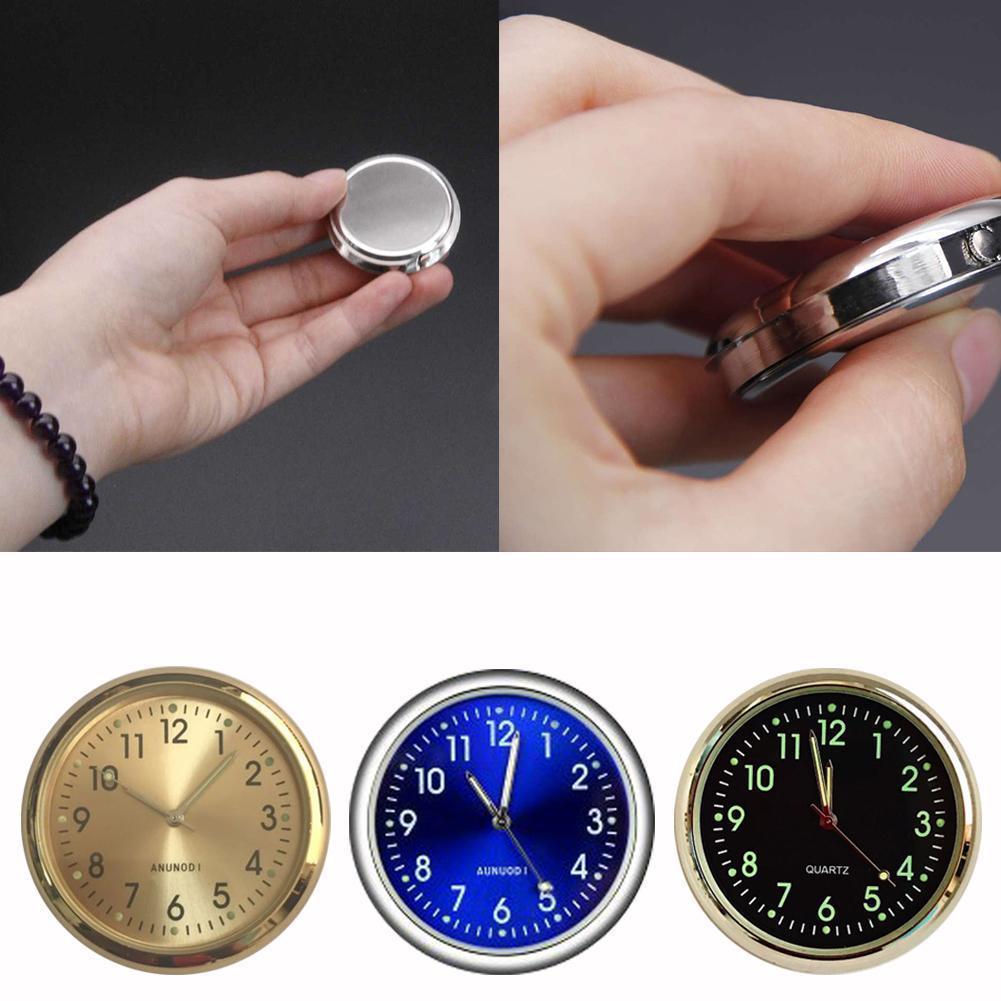 Mini montre analogique lumineuse à Quartz de poche F5Y2, petit bâton de montre de style bateau sur voiture, horloge d&#39;intérieur à Clip, vélo pour voiture