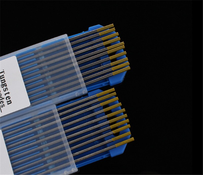WL15 10 Stuk Gouden Kleur 1.0/1.6/2.0/2.4/3.0/3.2/4.0Mm * 150Mm Lanthanated Wolfraamelektrode Hoofd Wolfraam Naald/Staaf Voor Wel