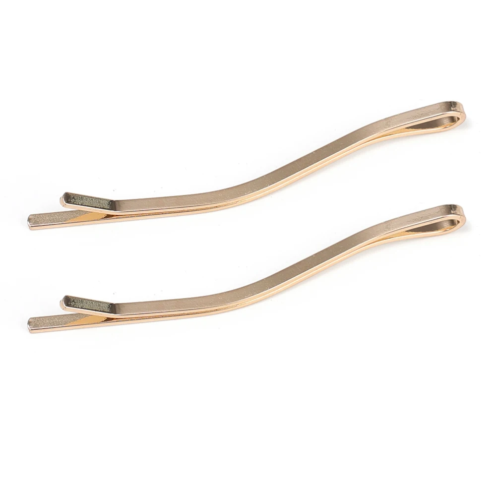 2/10 Uds. Pinza para el cabello de Color dorado y plateado para mujer, horquillas onduladas y rizadas, horquillas para peinado, accesorios de para el cabello para niña: M / YELLOW