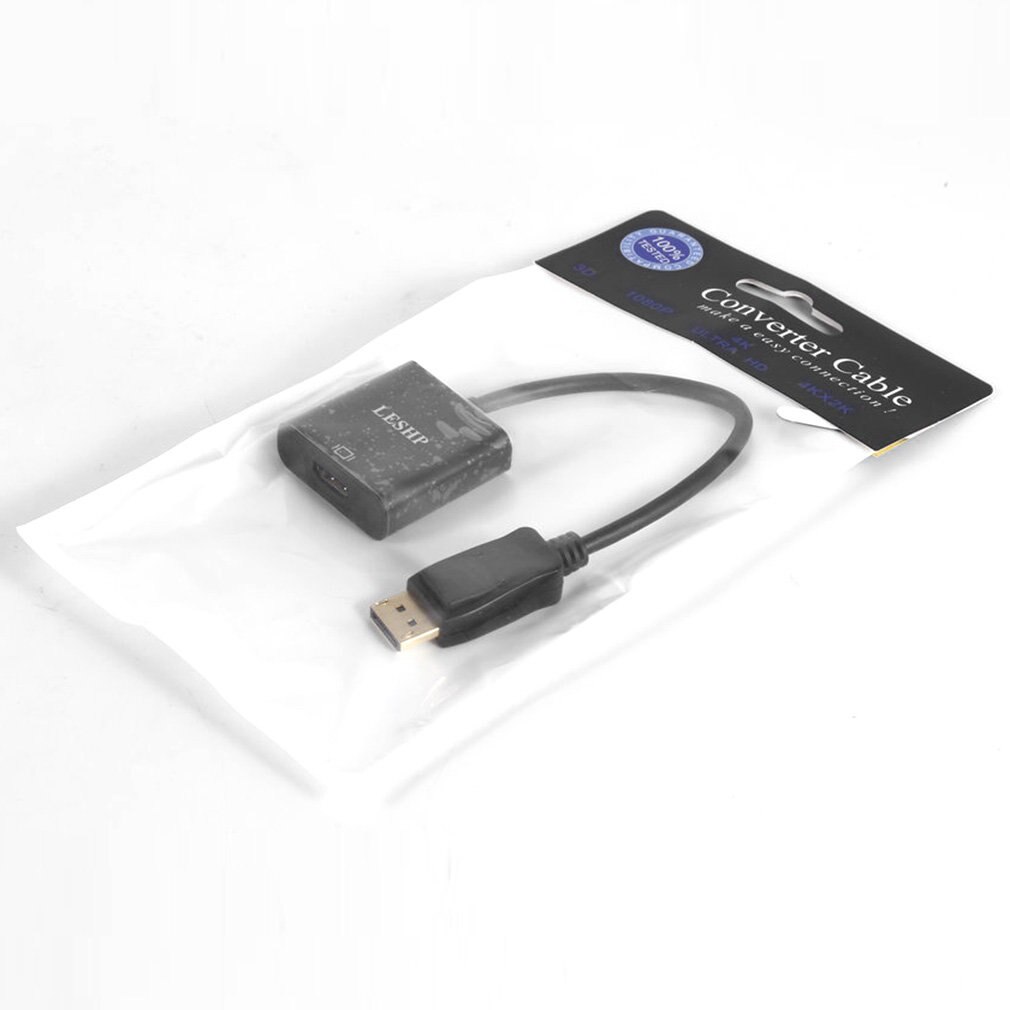 LESHP 4K Resolution Active DP to HDMI DisplayPort to HDMI Male to Female Adapter Support Eyefinity Technology