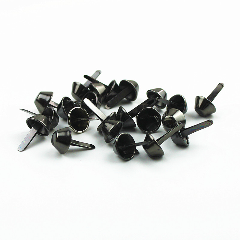 XUNZHE 100pcs 12mm Metalen Ambachtelijke Purse Voeten Bevestigd Bolt Pierced voor Lederen Portemonnee Handtas Mode Klinknagels Zak DIY floor Schroef