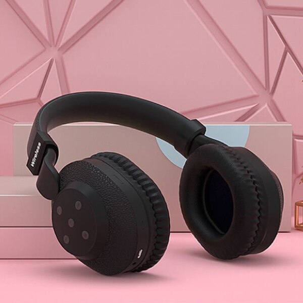 Wireless Headphones Bluetooth 5.0 Headset Foldable Headphone Adjustable Earphones With Mic For phone Pc Laptop Game: black no retail box