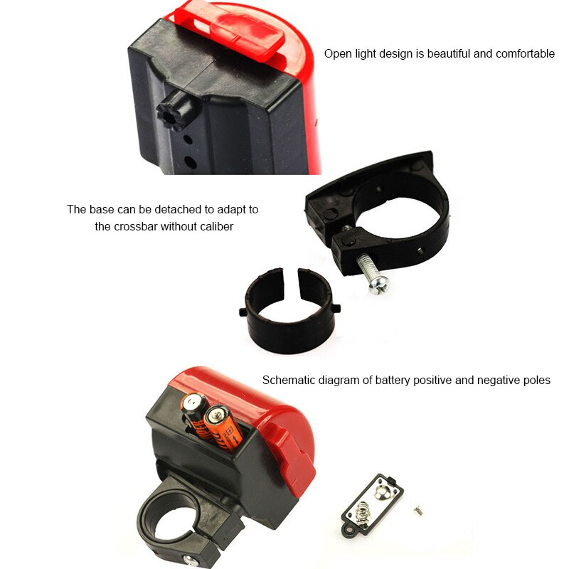 Loud Bike Electronic Horn Cycling Bicycle Handlebar Ring Bell Horn with battery INTE99