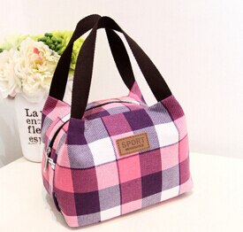 Koreaanse versie van de kleine frisse draagbare canvas handtas lunchtas handtas dames wilde stof mummie tas