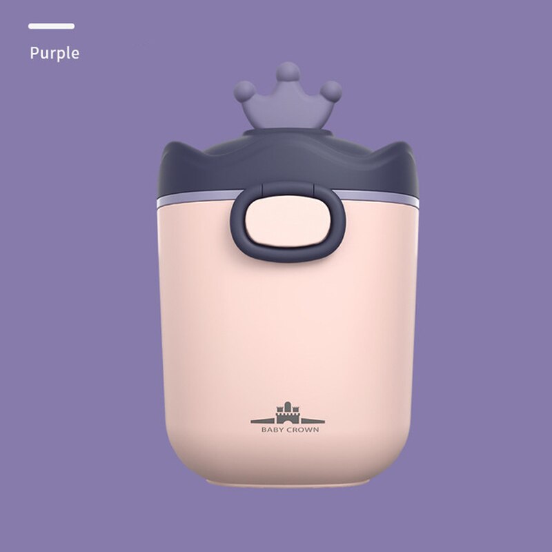 Baby Portable Infant Milk Powder Box Food Storage Box Formula Dispenser BPA Free Cartoon Toddler Snacks Cup Container Kids: Big Purple