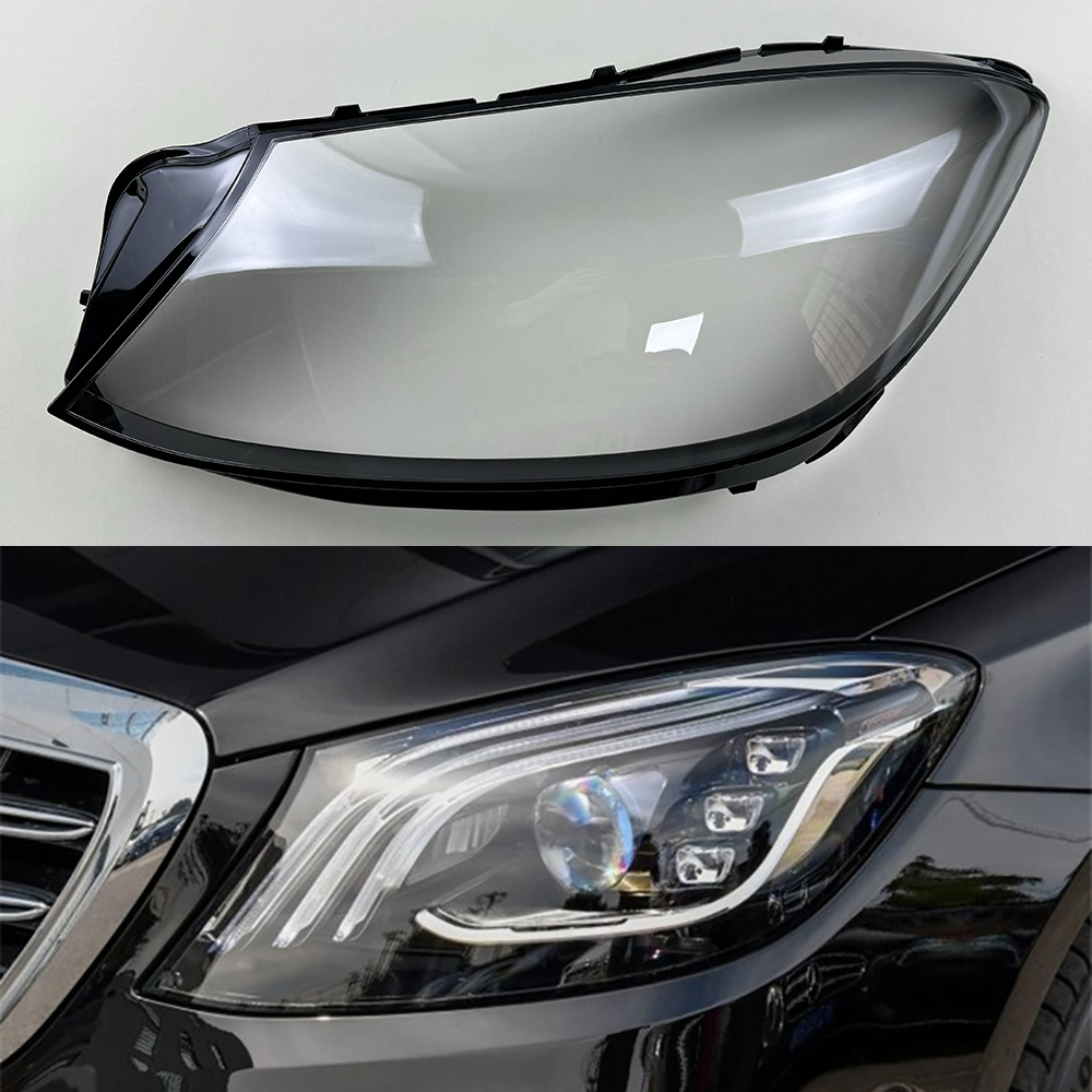 Koplamp Koplamp Transparant Lampenkap Cover Lens Plexiglas Voor Benz S-Klasse W222 S320 S400 S500 S600: Zilver
