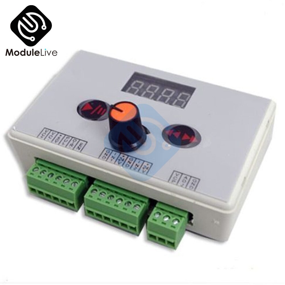 Reversible Stepper DC 12V 24V Motor Speed Controller Stepping Motor Speed Governor Pulse Signal Controller PWM LED Display