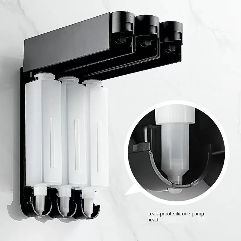 Soap Dispenser Hotel Kitchen Bathroom Manual Wall-mounted Soap Dispenser Shower Gel Shampoo Press Liquid Soap And accessories