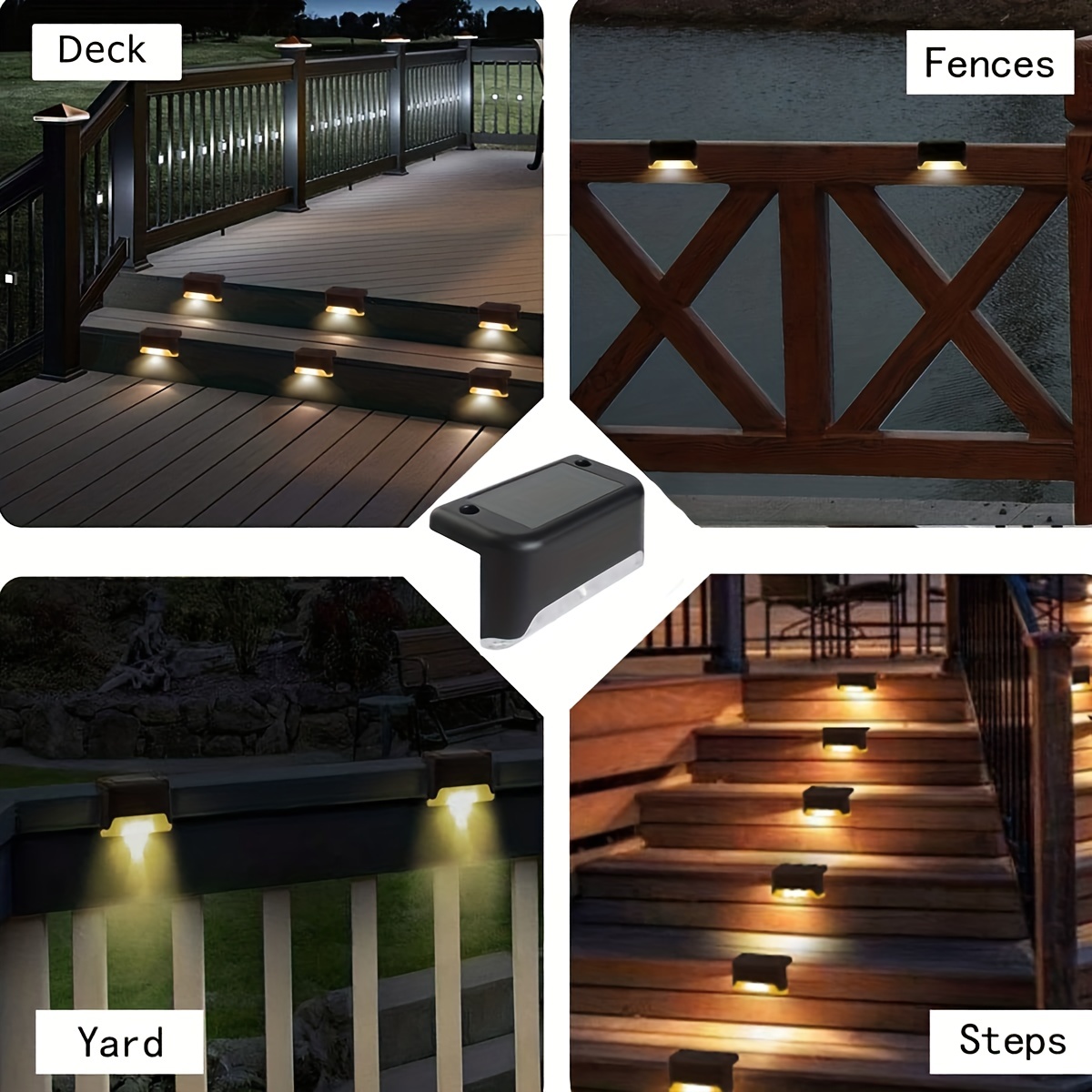 4/8/12 Stuks Led Solar Stap Lamp Outdoor Tuinverlichting Solar Trap Licht Waterdicht Hek Lamp decoratie Voor Patio Path Dek Trap