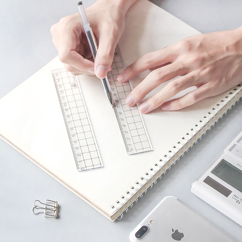 1pcs Simple 15cm 18cm 20cm Transparent Acrylic ruler square ruler Measuring tool stationery drawing supplies