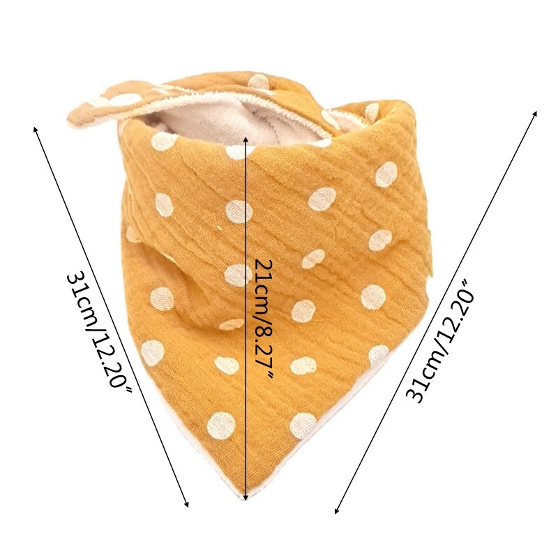 Bavoir d'alimentation en gaze douce pour bébé, serviette de salive pour tout-petit, écharpe triangulaire, tissu de rots, , 77HD