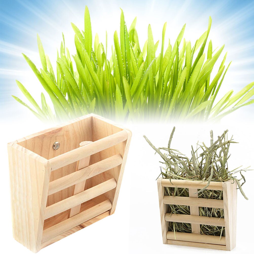 Small Animals Cage Rabbit Hay Feeder Rack Natural ... – Grandado
