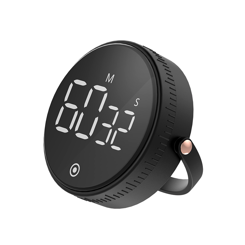 Küchentimer, LED, digitaler magnetischer Timer, manueller Countdown-Timer, Wecker für Kochen, Studium, Fitness, Stoppuhr, Time Master: Black