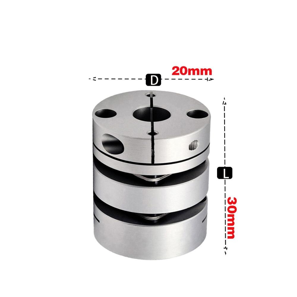 Aluminum alloy D20L30 double diaphragm coupling elastic connector D20mm L30mm ball screw step servo motor encoder computer