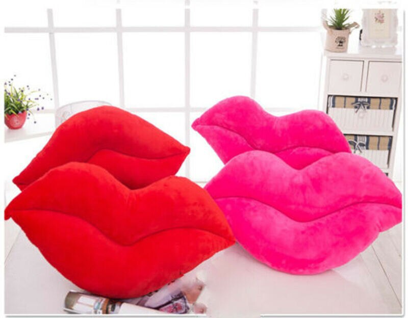 Lippen kussen 30cm roze rode lippen vorm kussen huis decoratief sierkussen bank taille kussen valentijn