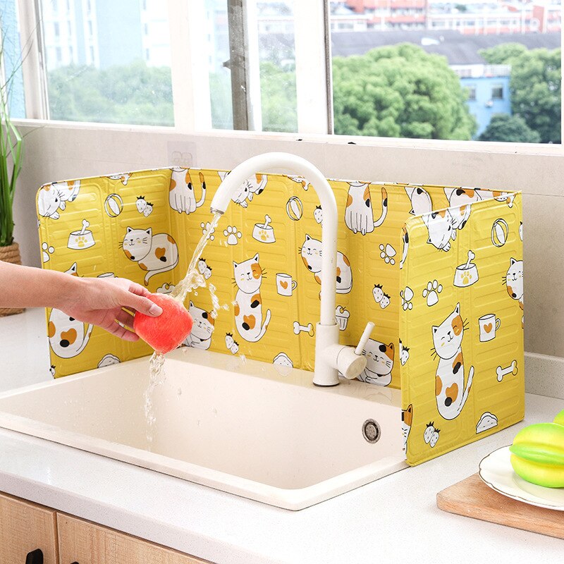 Oil Splash Plate Kitchen Cooking Frying Oil Splashing Protection Screen Gas Stove Oil Removal Rust Kitchen Guard Against Stove