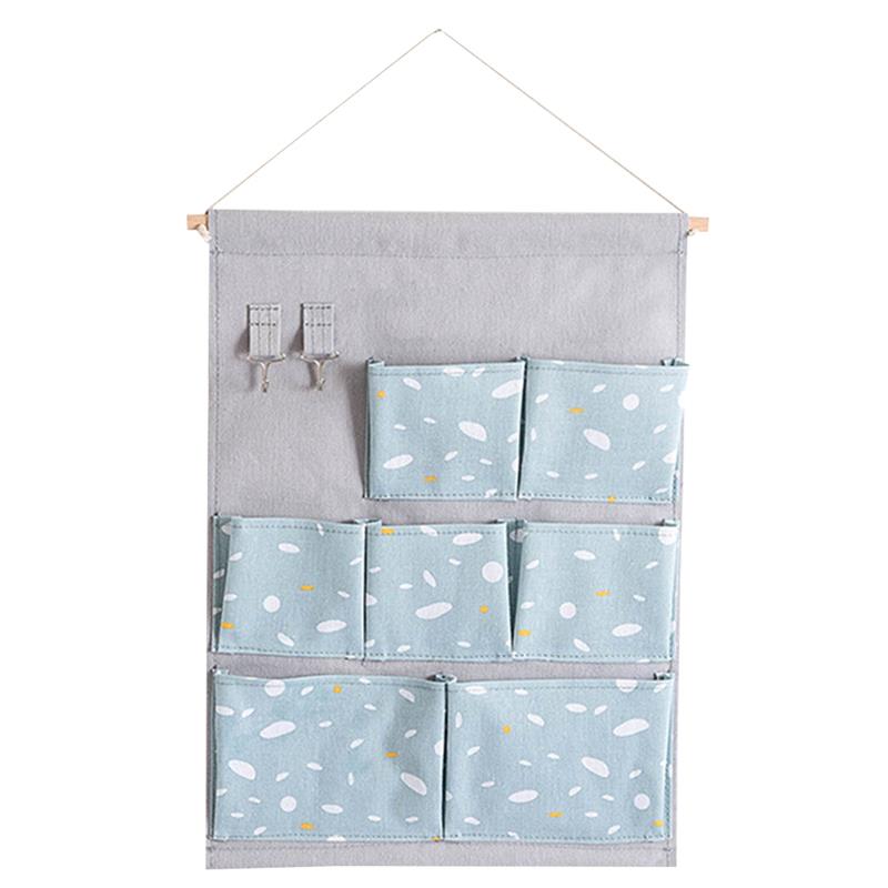 Pocket Hanging Storage Bags Cotton Linen Closet Organizer Wall Hanging Organizers Space Saving Wall Hanging Organizer: A