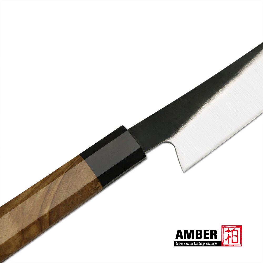 Bernstein 10,5 Zoll Sakimaru Messer 440C Edelstahl Sashimi Messer Berufs Fisch Messer Mit Natürlichen Oliven Holz Griff