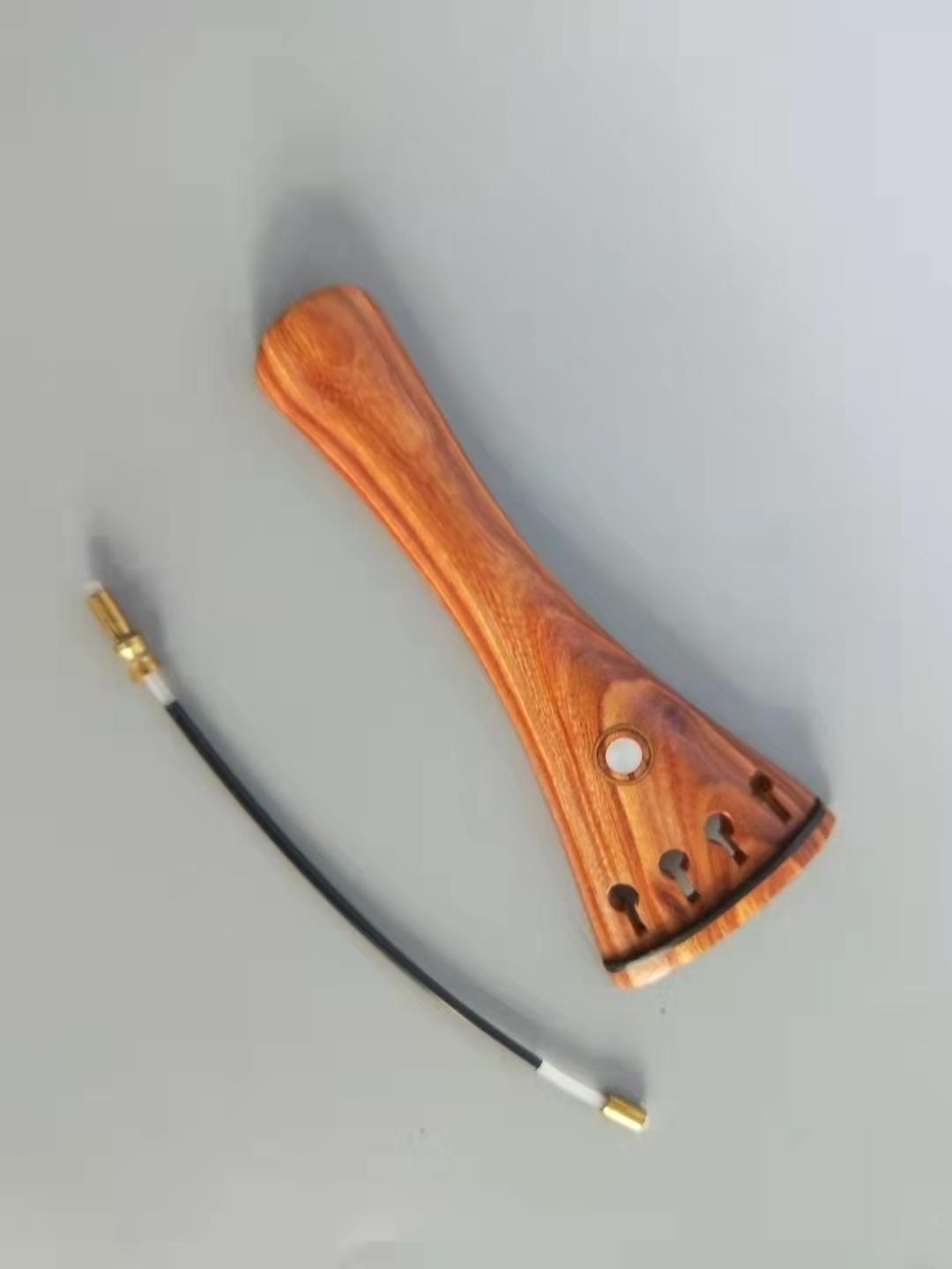 1PC Violine Schwanz Stück 4/4 Mit Nylon Schwanz Darm Geige Teile Saitenhalter: Elfenbein