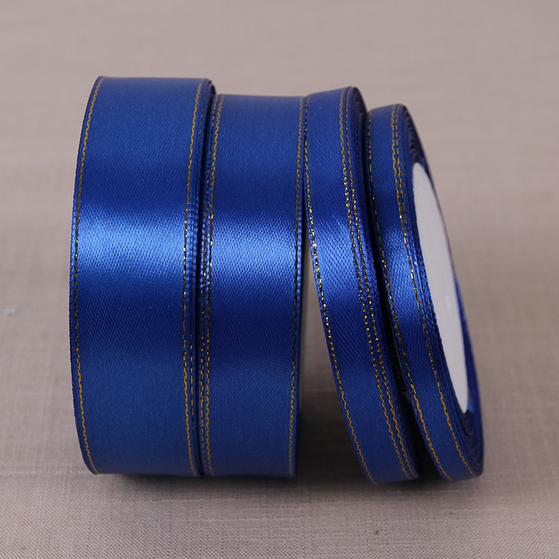 Fita de cetim azul royal, 25 jardas, 6mm-50mm, material de embalagem, faça você mesmo, arco, artesanato, decoração de festa de casamento, embrulho de presente, suprimentos para scrapbooking