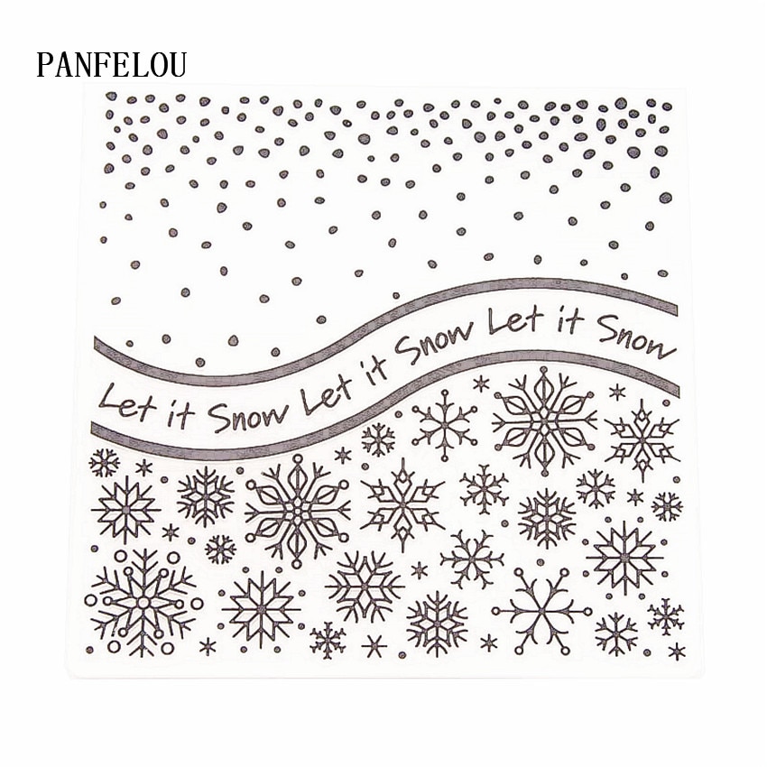 PANFELOU Easter Snow rain Embossing folders Plastic For Scrapbooking DIY Template Fondant Cake Photo Album Card Making