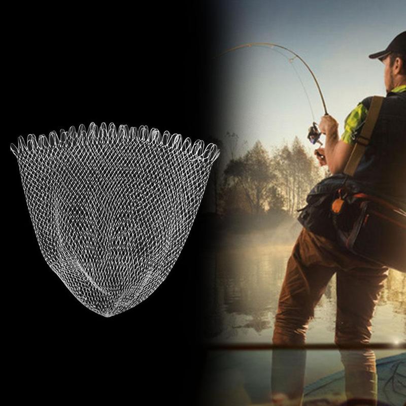 Nylon Fishing Nets Collapsible Fishing Tools Durable Nylon Dip Large Thick Net Depth Rhombus Landing Hole Mesh Thread Foldi O9F9