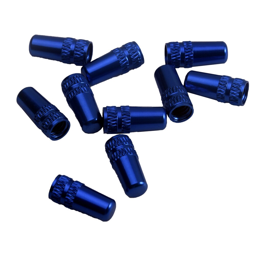10 pièces/lot Presta casquette vélo vélo Fixie Presta roue jante pneu tige Air bouchons couverture anti-poussière vélo accessoires # H915: blue