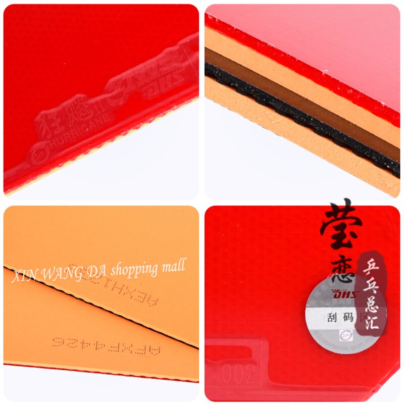 Originele dhs hurricane 2 tafeltennis rubber dhs tafeltennis racket sport wang liqin en yan sen