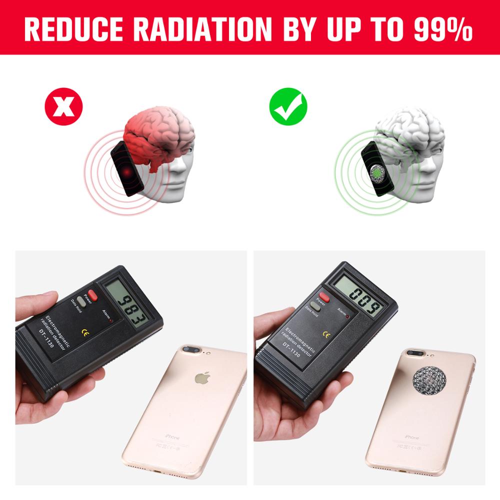 10 Uds Amazo Logo pegatina contra radiación EMF para teléfono móvil