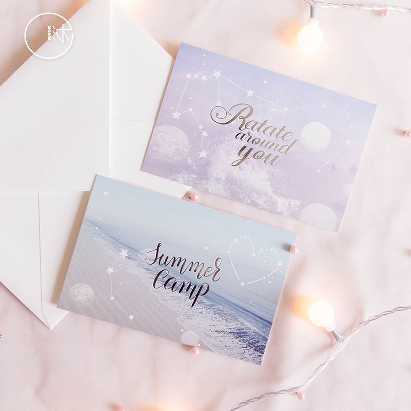 30 Sheets/Set Purple Planet Postcard/Greeting Card/Wish Card/Christmas Card