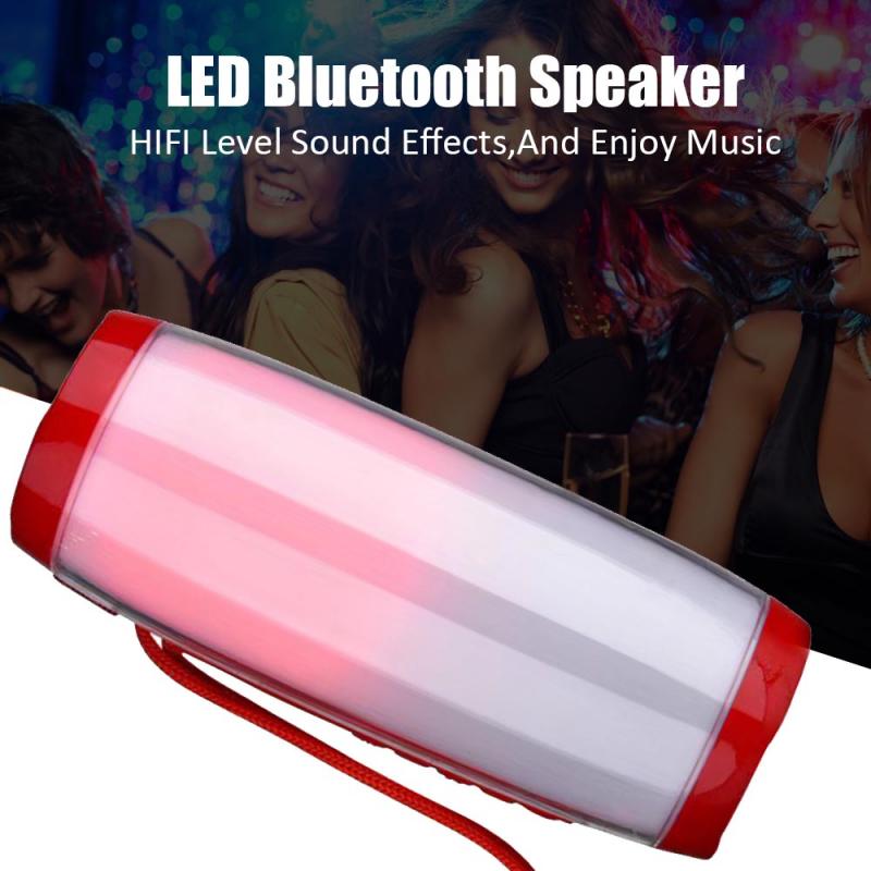 Draagbare Luidsprekers Bluetooth Kolom Draadloze Bluetooth Speaker Krachtige Outdoor Bass Speaker Met Led Light Ondersteuning Aux Tf Fm