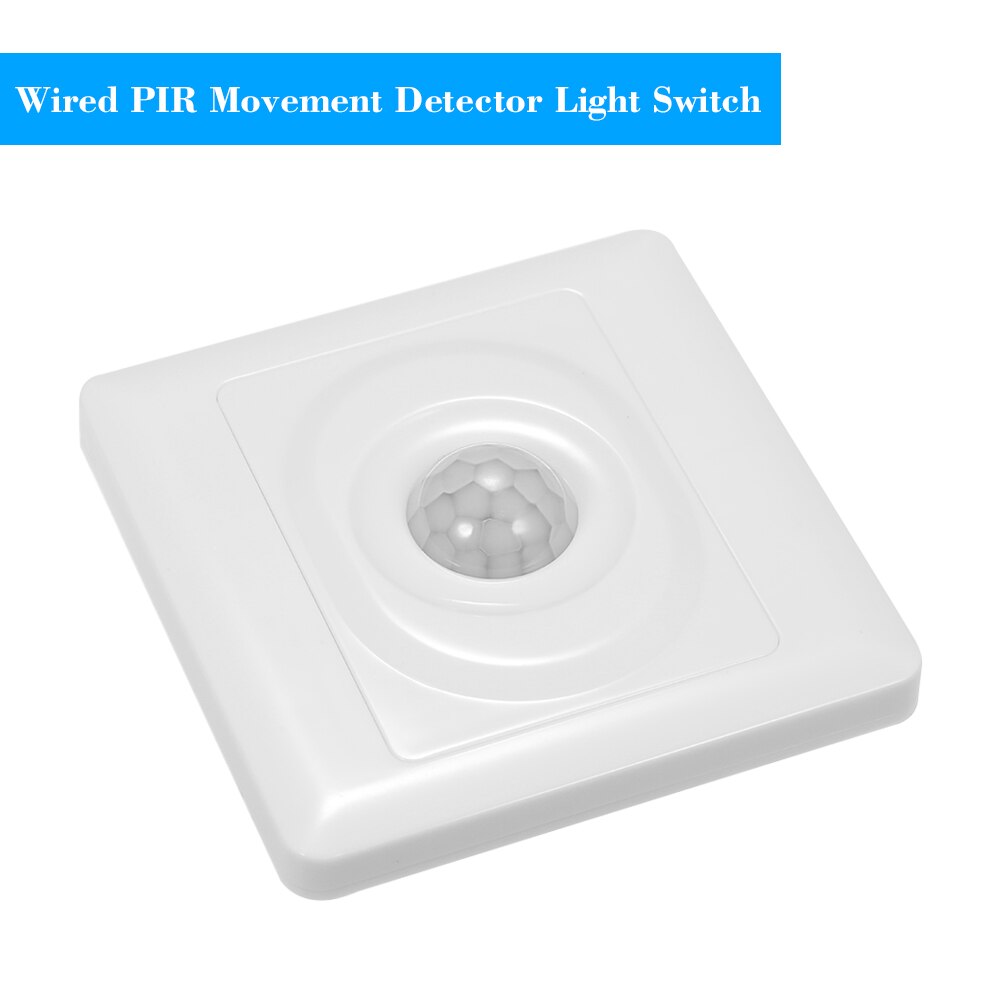 Wall Mounted Automatic IR Infrared Motion Sensor ON/OFF Switch Wired PIR Movement Detector Light Switch