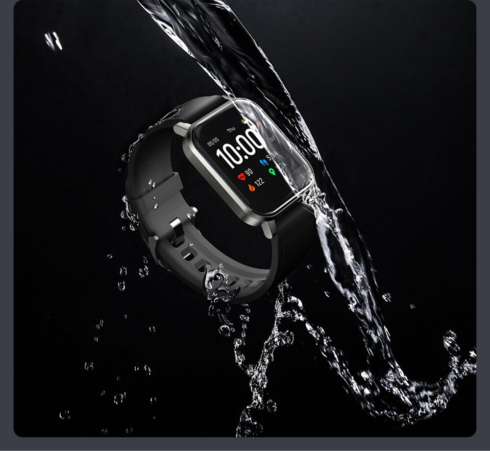 Xiaomi Haylou solaire LS02 montre intelligente 1.4LED pouce IP68 étanche Sport tension artérielle Bracelet pour Android iOS solaire poignet