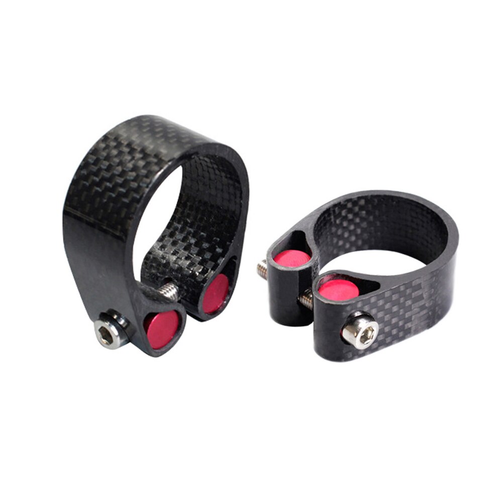 Mountain Bike Repair Mount Bracket Cycling Carbon Fiber Practical Outdoor Durable Nut Fastener Seat Post Clamp