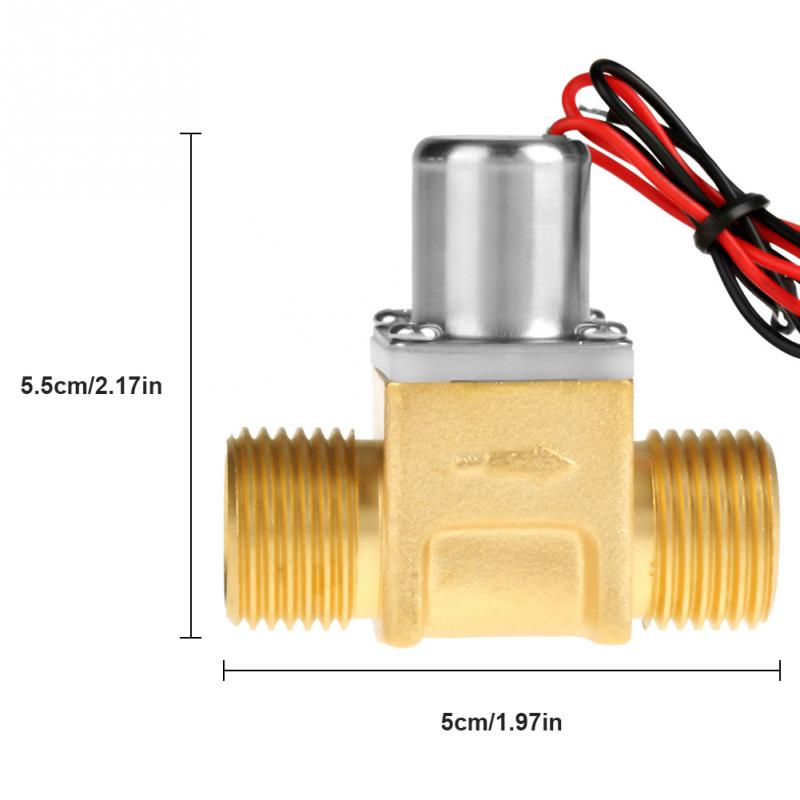 DC3.6V 1/2" Water Flow Pulse Electromagnetic Valve Brass Solenoid Valve