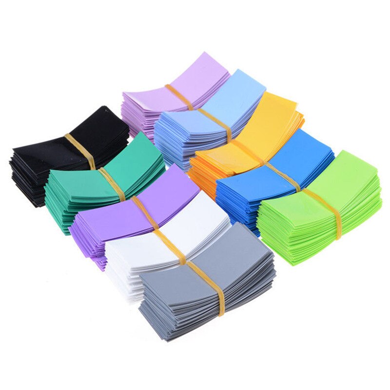 100PCS Li-ion PVC Heat Shrink Tubing 18650 Battery Wrap Precut Size 72*18.5mm Battery Film Tape Battery Cover