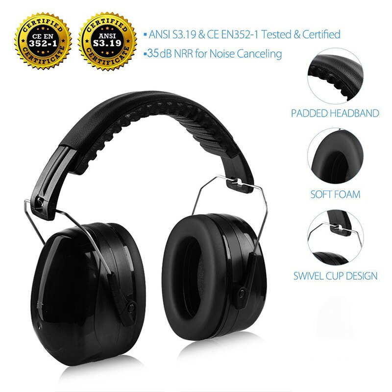 Vouwen Oor Verdedigers SNR 35dB Protectors Hoofd gemonteerde Noise-proof Geluidsisolatie Oorbeschermers Gehoor Veiligheid Adult Voor Schieten