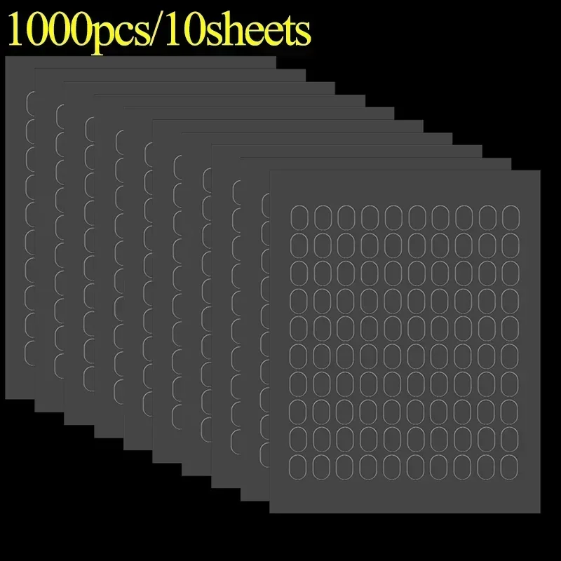 100/2000x doppelseitiges Klebeband, Punkte, Poster, klarer Kleber, ovales Klebeband, keine Spuren, Puppenfuß, fester Aufkleber, wasserdicht, für DIY-Handwerk: Orange