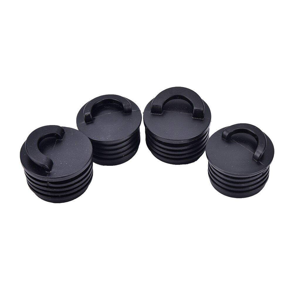 4 Stuks 40Mm Zwart Vervangen Rubber Kajak Marine Boot Scupper Stopper Afvoer Gaten Stekkers Rafting