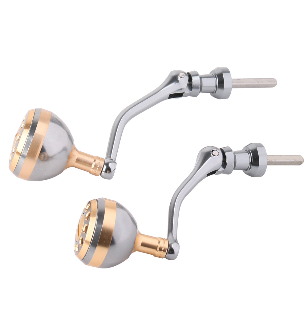 Medium/Grote Rose Gouden Opvouwbare Vier Hoek As Visserij-reel Handvat Fit S Knop Metalen Spinning Reel Fittings