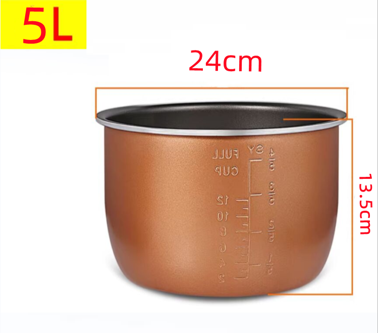 Rivestimento per fornello ad alta pressione universale addensato doppio spray cuociriso ciotola interna 2L/3L/4L/5L/6L litro rivestimento antiaderente per pentole: Beige